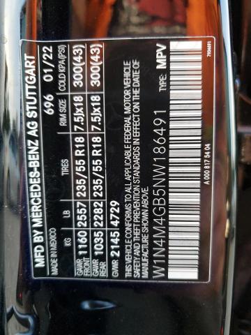 2022 MERCEDES-BENZ GLB 250 W1N4M4GB5NW186491