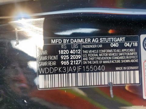 2018 MERCEDES-BENZ SLC 300 WDDPK3JA9JF155040
