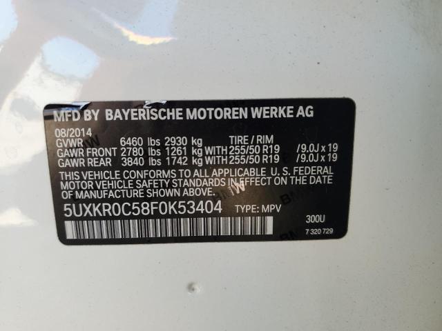 2015 BMW X5 XDRIVE3 5UXKR0C58F0K53404