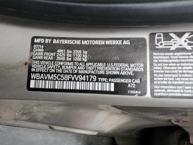2015 BMW X1 XDRIVE3 WBAVM5C58FVV94179