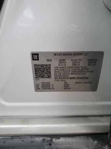 2019 BUICK ENCLAVE PR 5GAERCKW8KJ140200