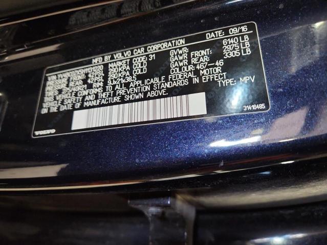 2017 VOLVO XC90 T8 YV4BC0ZX5H1131220
