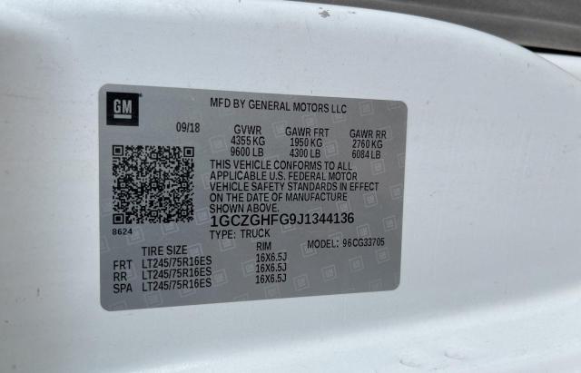 2018 CHEVROLET EXPRESS G3 1GCZGHFG9J1344136