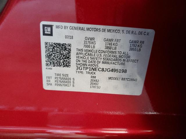 2018 GMC SIERRA C15 - 3GTP1NEC8JG495198