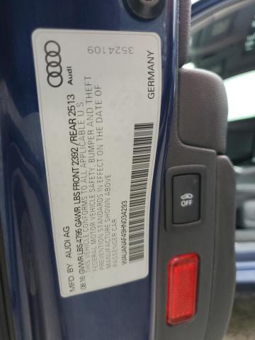 2017 AUDI A4 PREMIUM - WAUANAF49HN034293