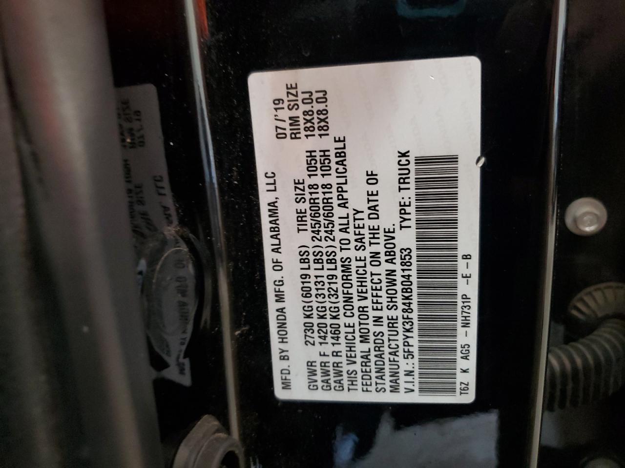 HONDA RIDGELINE BLACK EDITION