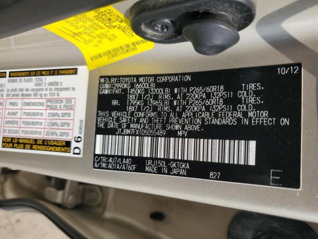 2013 LEXUS GX 460 - JTJBM7FX1D5055489