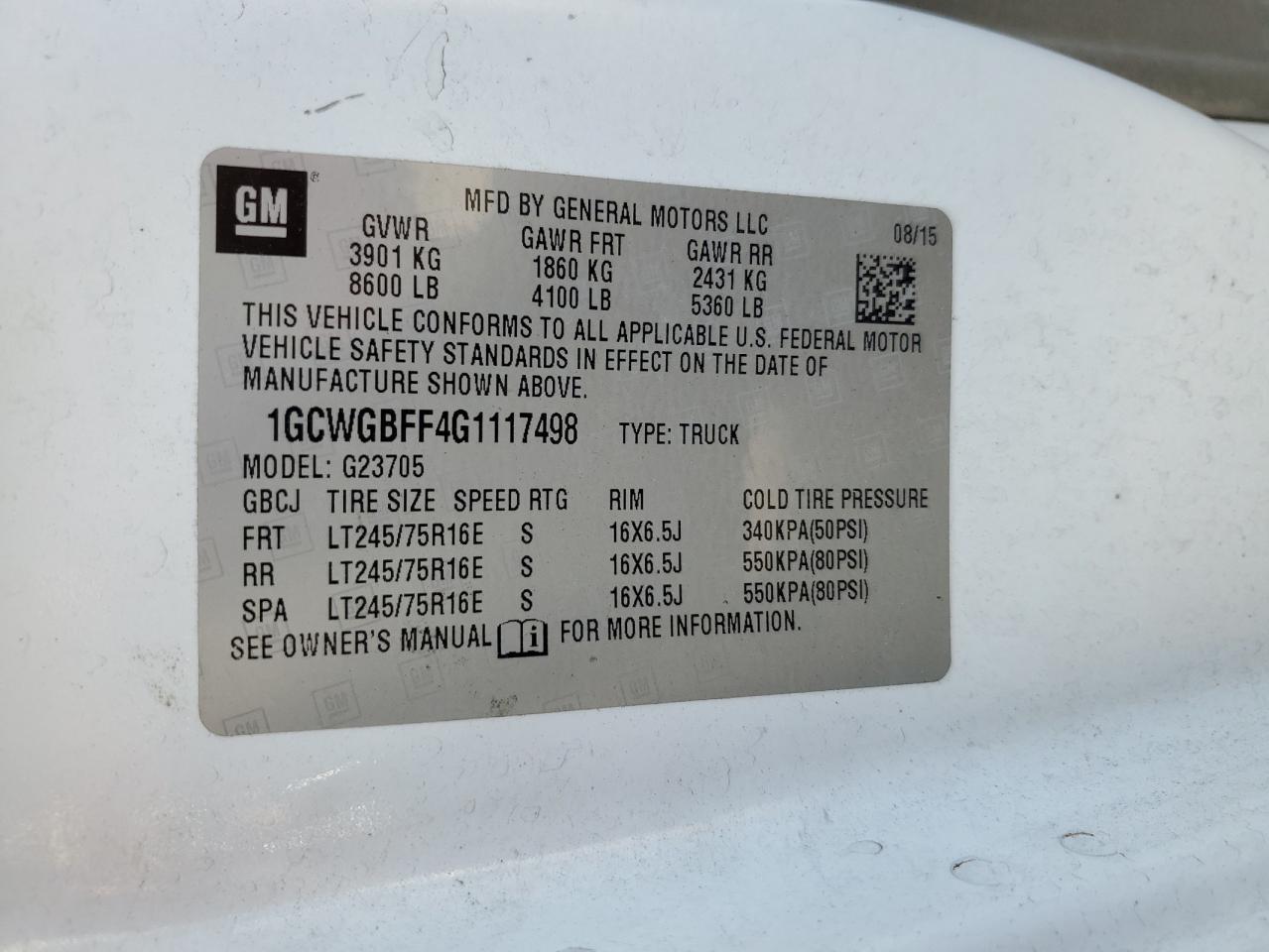 CHEVROLET EXPRESS G2500