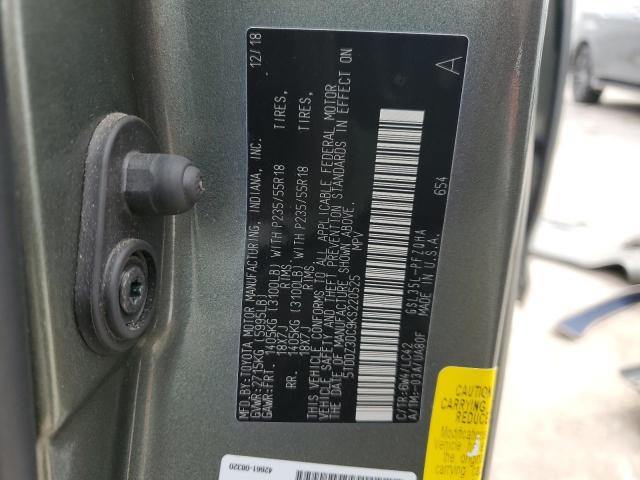 2019 TOYOTA SIENNA XLE #3291787554