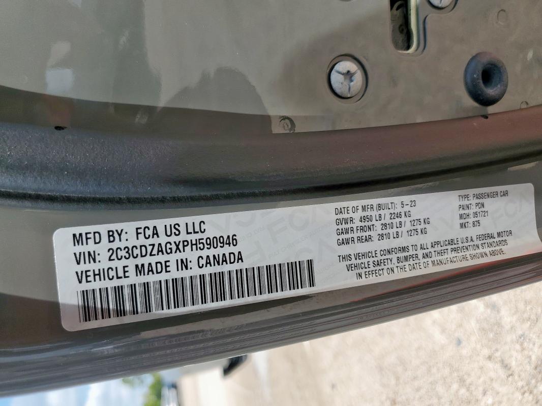 2023 DODGE CHALLENGER - 2C3CDZAGXPH590946