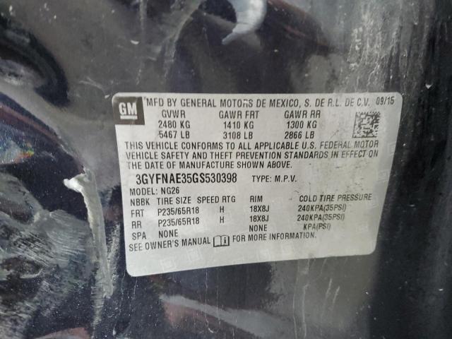 2016 CADILLAC SRX 3GYFNAE35GS530398