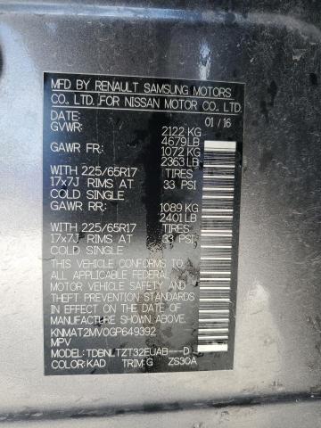 2016 NISSAN ROGUE S - KNMAT2MV0GP649392