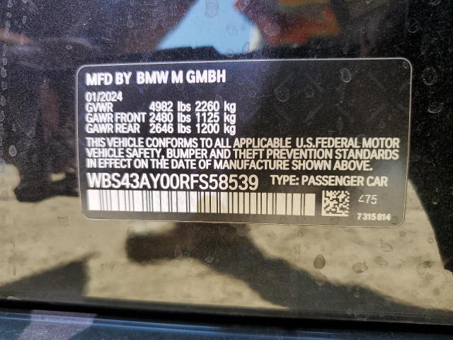 2024 BMW M3 COMPETI WBS43AY00RFS58539