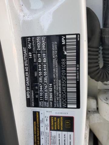 2016 MERCEDES-BENZ GLC 300 4M - WDC0G4KB5GF091088