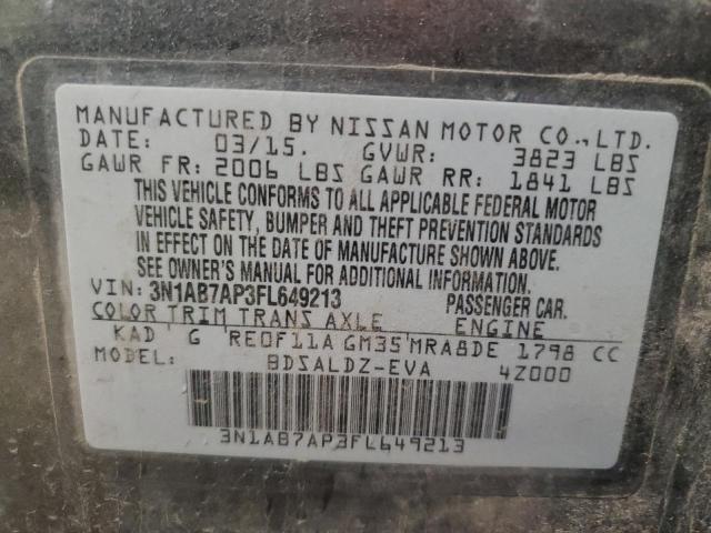 2015 NISSAN SENTRA S - 3N1AB7AP3FL649213