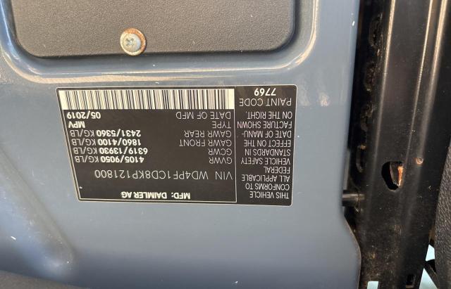 2019 MERCEDES-BENZ SPRINTER 2500/3500 WD4PF1CD8KP121800