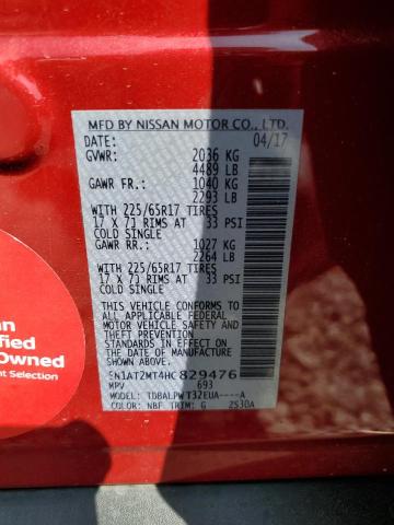 2017 NISSAN ROGUE S - 5N1AT2MT4HC829476