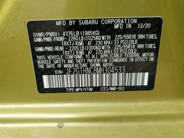 2021 SUBARU CROSSTREK JF2GTHNC8MH304533