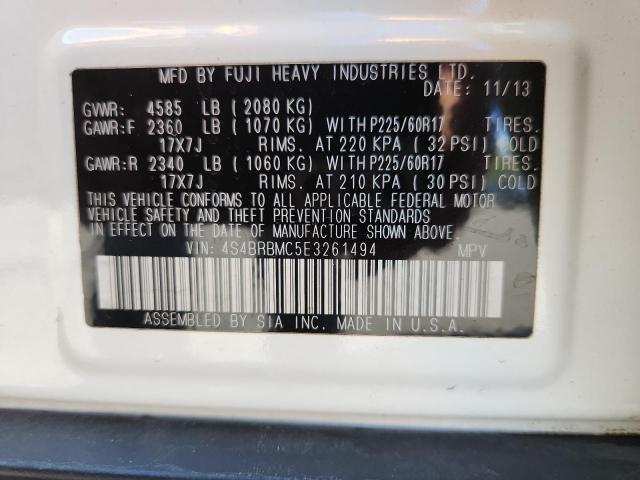 2014 SUBARU OUTBACK 2. - 4S4BRBMC5E3261494