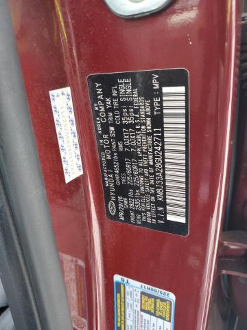 2016 HYUNDAI TUCSON LIM KM8J33A28GU242711