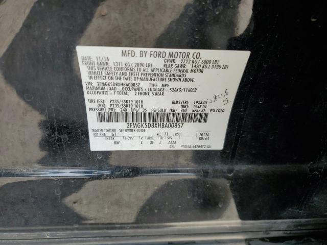 2017 FORD FLEX LIMIT 2FMGK5D8XHBA00857