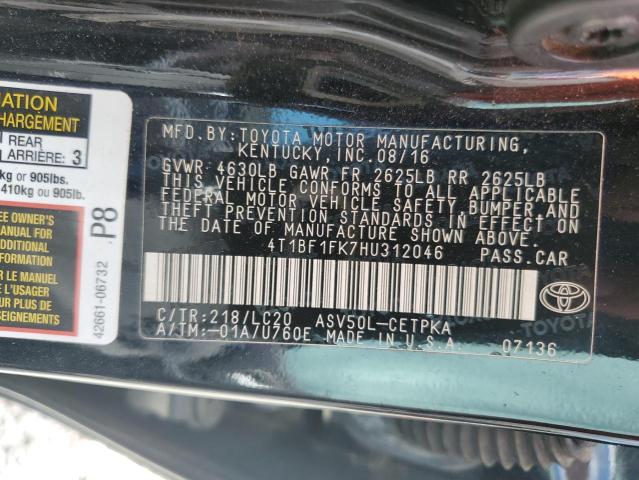 2017 TOYOTA CAMRY LE - 4T1BF1FK7HU312046