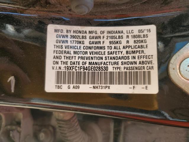 2016 HONDA CIVIC TOUR 19XFC1F94GE028530