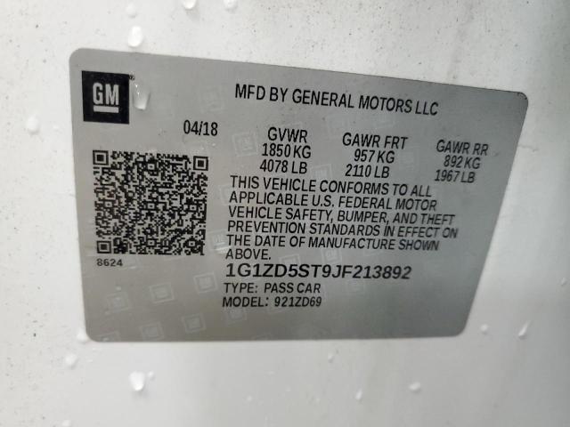 2018 CHEVROLET MALIBU LT - 1G1ZD5ST9JF213892