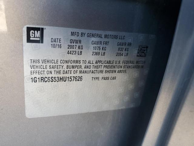 2017 CHEVROLET VOLT LT 1G1RC6S53HU157626