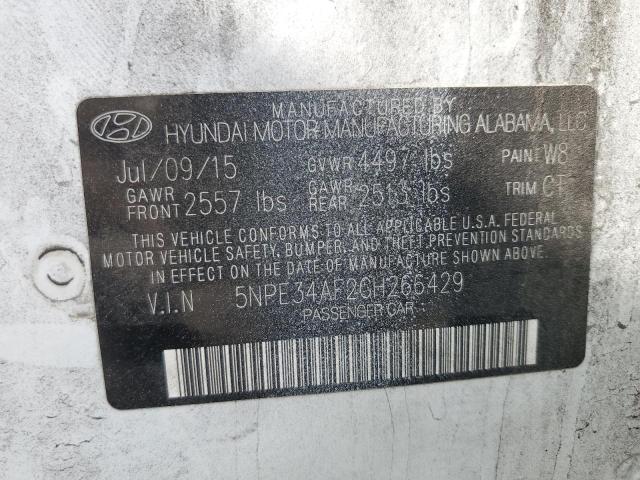 2016 HYUNDAI SONATA SPO 5NPE34AF2GH266429
