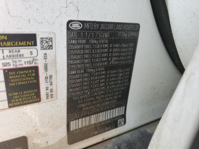 2018 LAND ROVER DISCOVERY - SALRR2RKXJA047750