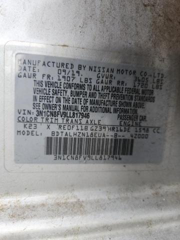 2020 NISSAN VERSA SR 3N1CN8FV9LL817946