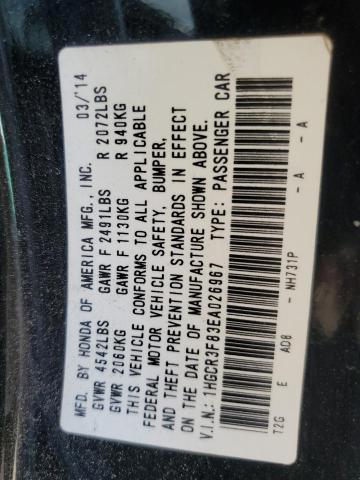 2014 HONDA ACCORD EXL - 1HGCR3F83EA026967