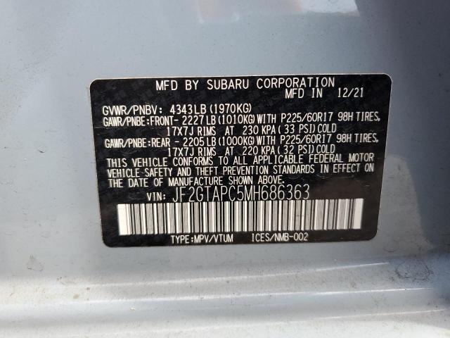 2021 SUBARU CROSSTREK PREMIUM JF2GTAPC5MH686363