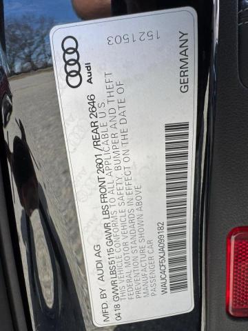 2018 AUDI S5 PRESTIG WAUC4CF5XJA099182