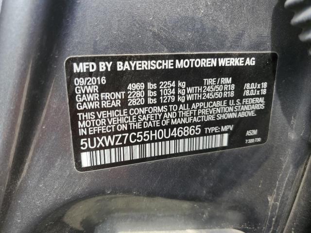 2017 BMW X3 SDRIVE2 5UXWZ7C55H0U46865