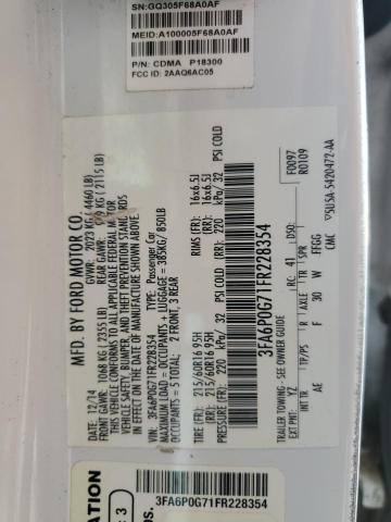 2015 FORD FUSION S 3FA6P0G71FR228354