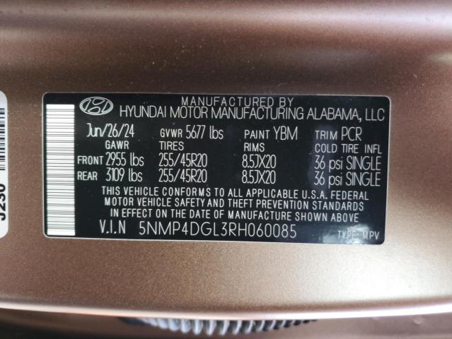 2024 HYUNDAI SANTA FE L 5NMP4DGL3RH060085