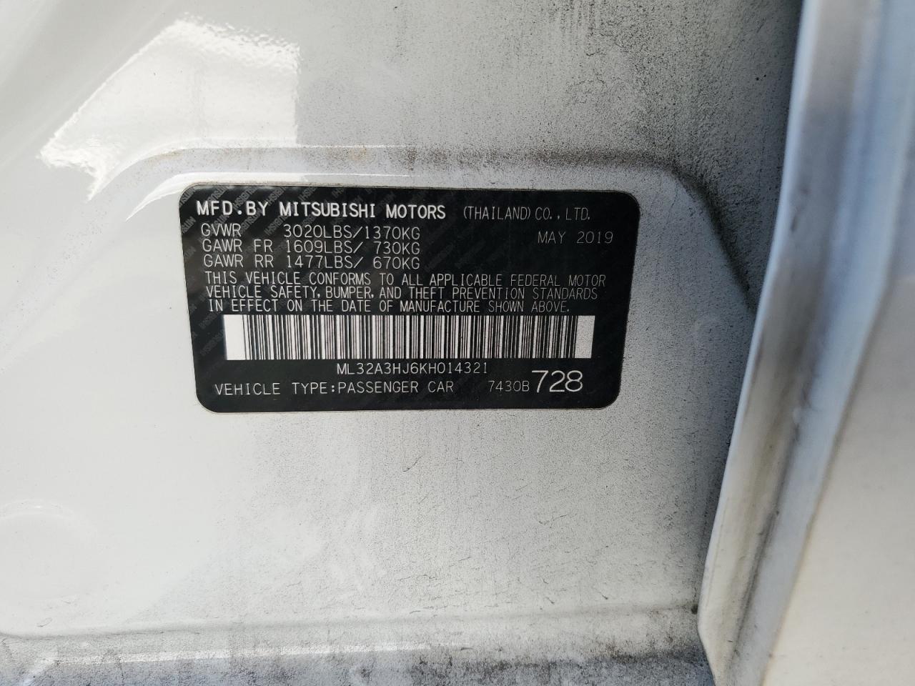 MITSUBISHI MIRAGE ES