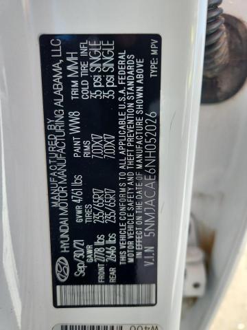 2022 HYUNDAI TUCSON SE 5NMJACAE6NH052026