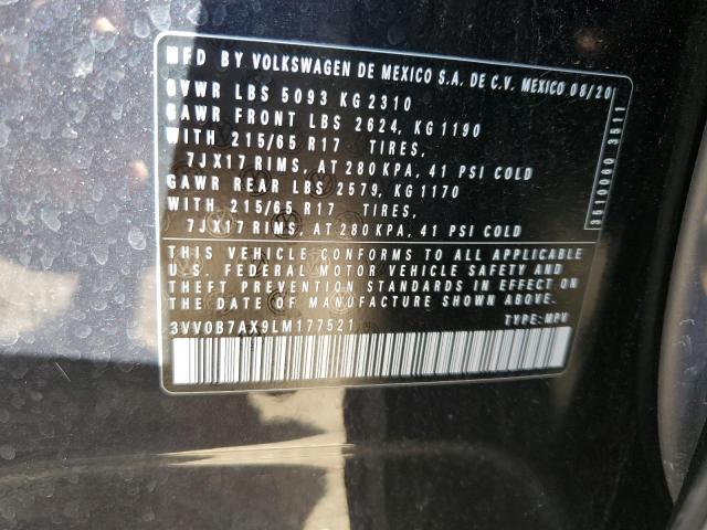 2020 VOLKSWAGEN TIGUAN S 3VV0B7AX9LM177521