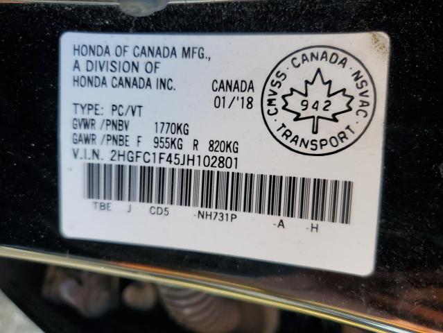 2018 HONDA CIVIC EX - 2HGFC1F45JH102801