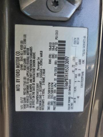 2017 FORD MUSTANG 1FA6P8TH1H5313097