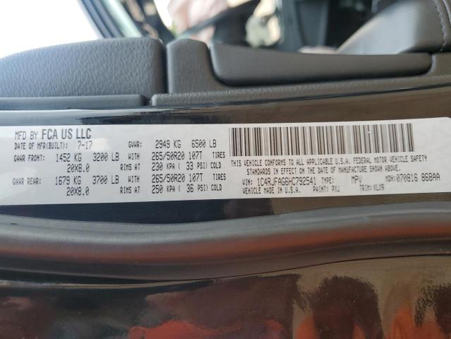 2017 JEEP GRAND CHER #3290209230