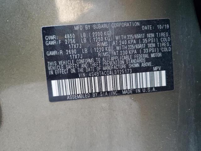 2020 SUBARU OUTBACK PREMIUM 4S4BTACC4L3125173