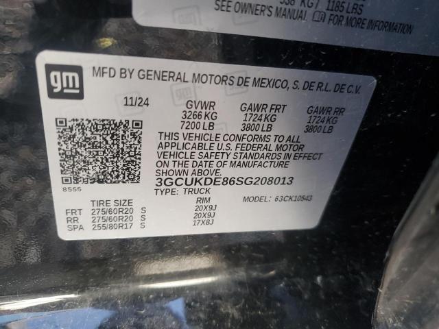 2025 CHEVROLET SILVERADO 3GCUKDE86SG208013