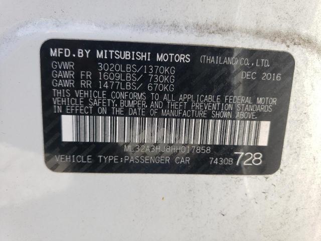 2017 MITSUBISHI MIRAGE ES ML32A3HJ8HH017858