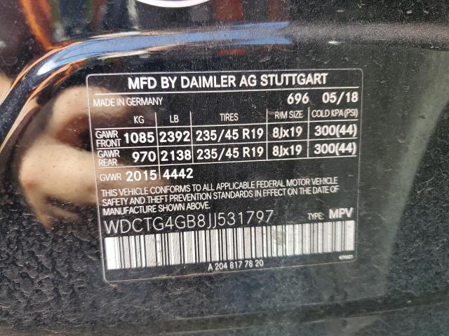 2018 MERCEDES-BENZ GLA 250 4MATIC WDCTG4GB8JJ531797