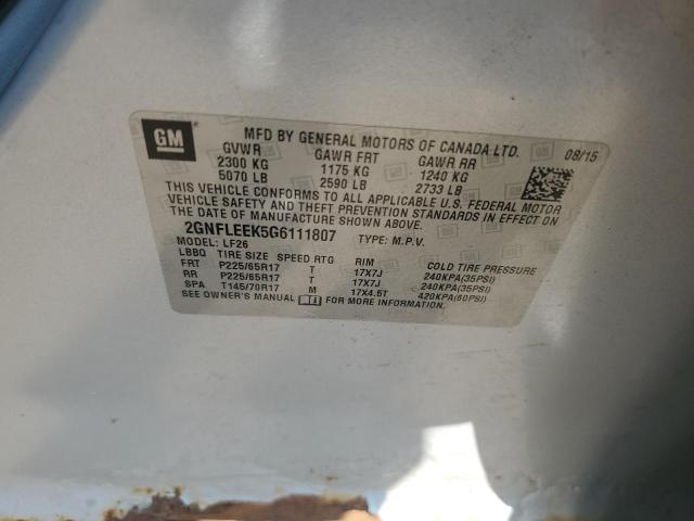 2016 CHEVROLET EQUINOX LS 2GNFLEEK5G6111807