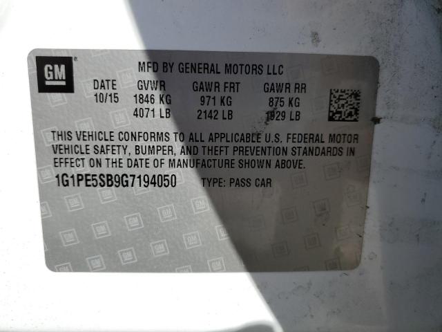 2016 CHEVROLET CRUZE LIMI 1G1PE5SB9G7194050